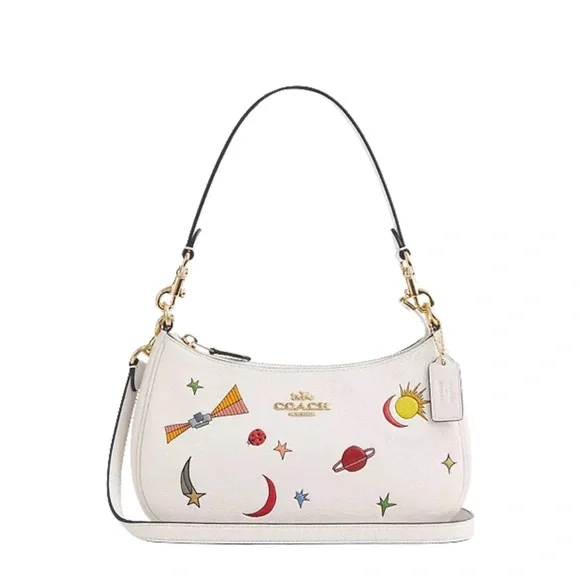 NWT！COACH X OBSERVED BY US TERI SHOULDER BAG IN LEATHER（COACH CU388）gift receipt
